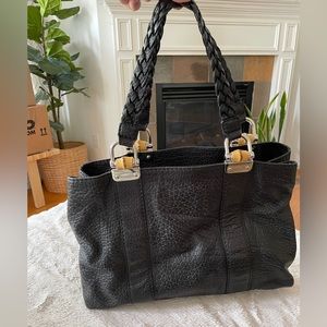 Gucci leather tote bag